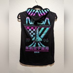 NASA hooded tank top/muscle shirt